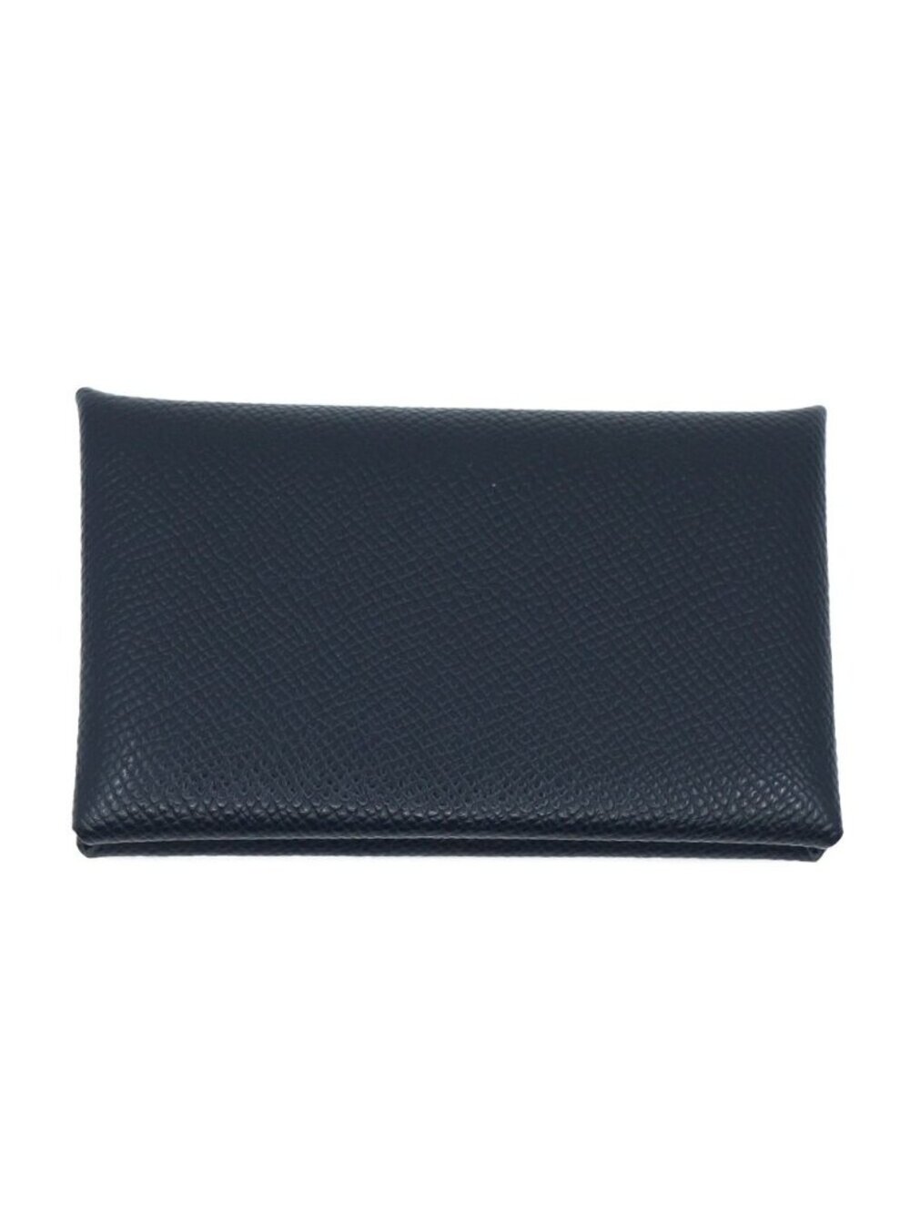 Hermes Calvi Coin Case Card Black Silver